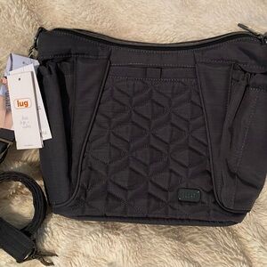 Lug brushed gray  mini shuffle Crossbody Ba